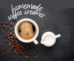 Low Fat Homemade Vanilla Almond Coffee Creamer