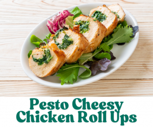 Pesto Cheesy Chicken Roll Ups