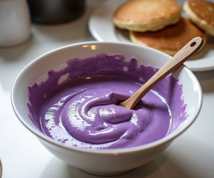 Ube Mochi Pancakes